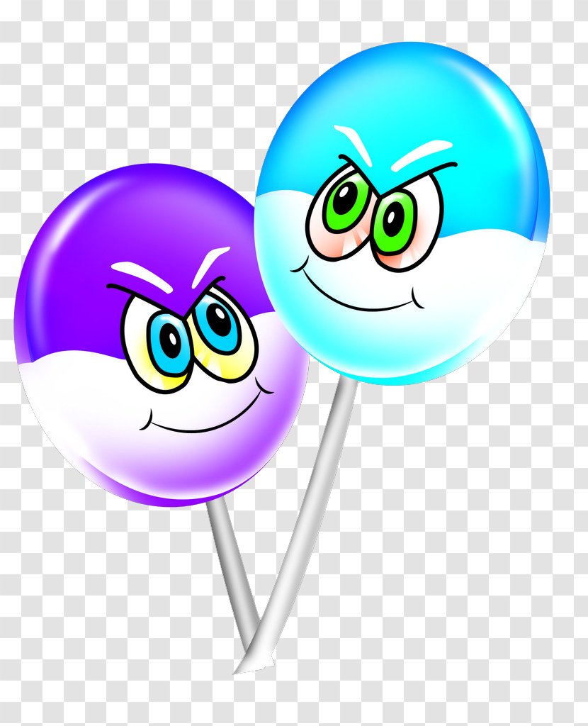 Lollipop Candy Cartoon Clip Art - Faces Transparent PNG