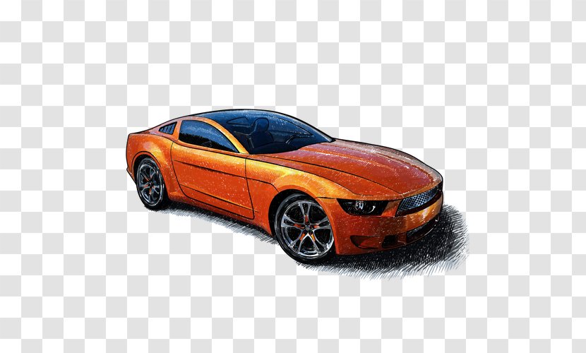 Giugiaro Ford Mustang Shelby Car - Paper Transparent PNG