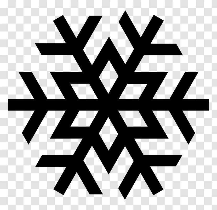 Snowflake Clip Art - Monochrome Transparent PNG