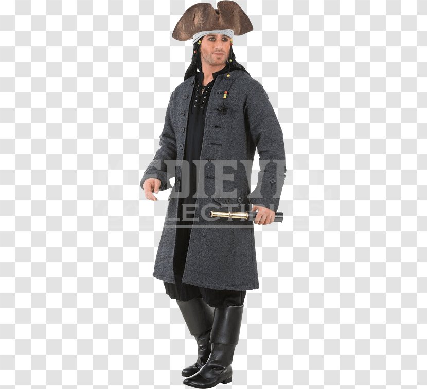 Overcoat Pirate Clothing Jacket - Trench Coat Transparent PNG