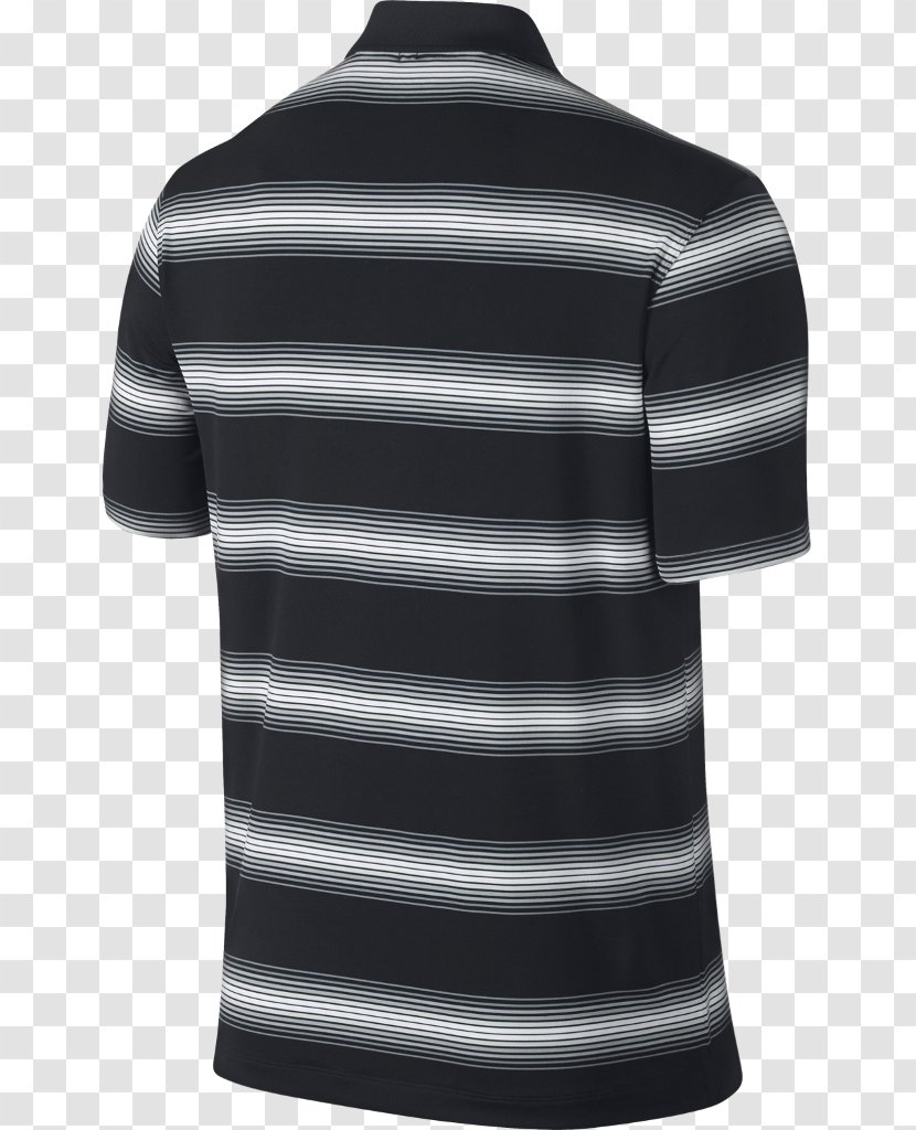 T-shirt Sleeve Tennis Polo Neck - Black M - Technical Stripe Transparent PNG