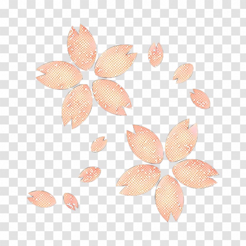 Pink Leaf Petal Peach Plant - Vintage - Beige Transparent PNG