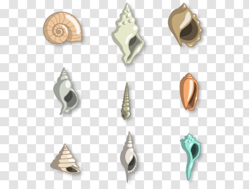Seashells Resort At Suncrest Euclidean Vector Molluscs - Jewellery - 9 Color Conch Shell Design And Transparent PNG