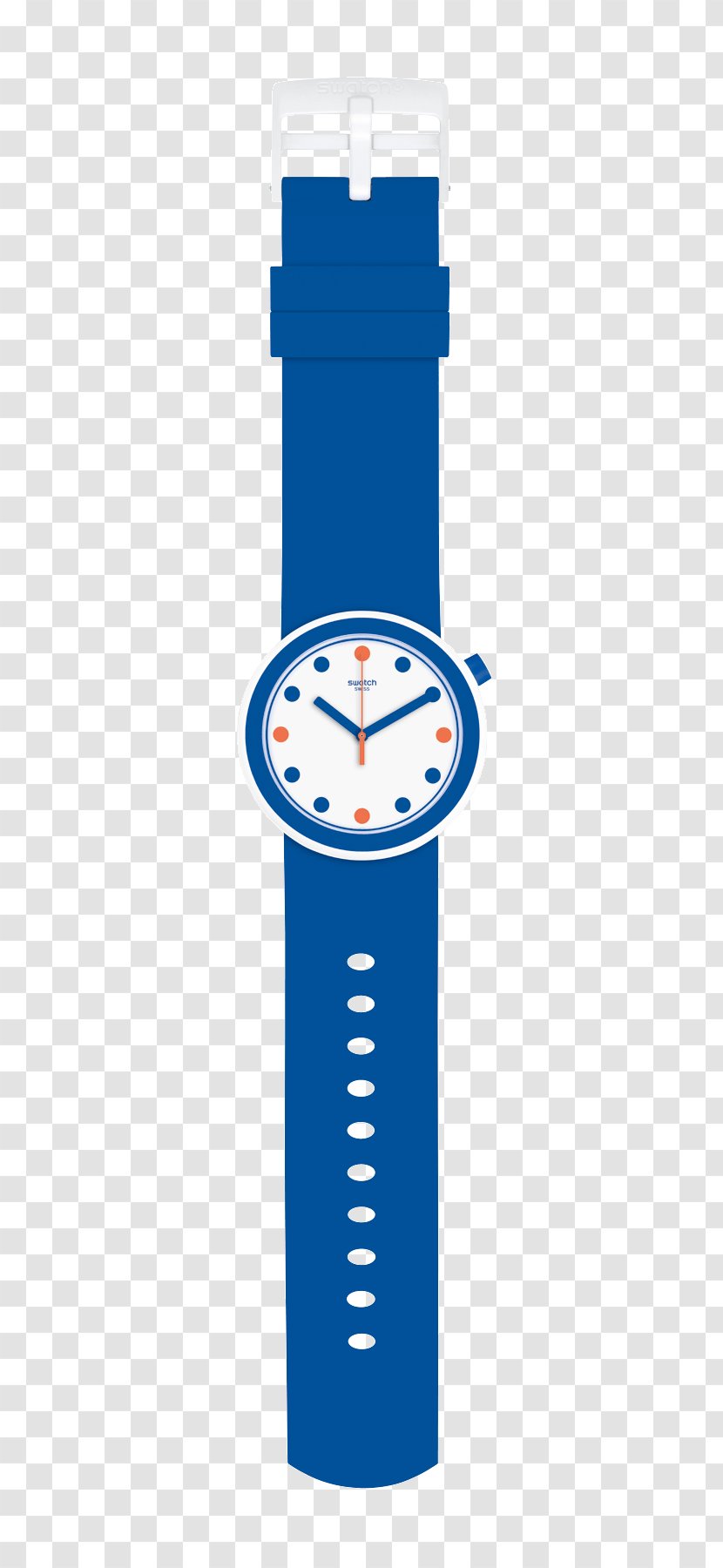 Watch Cartoon - Swatch - Wall Clock Electric Blue Transparent PNG