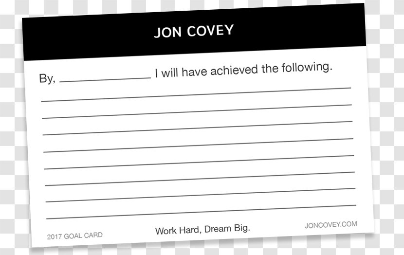 Personal Goal Setting Coaching Goal-setting Theory Document - Paper - Business Card Template Download Transparent PNG