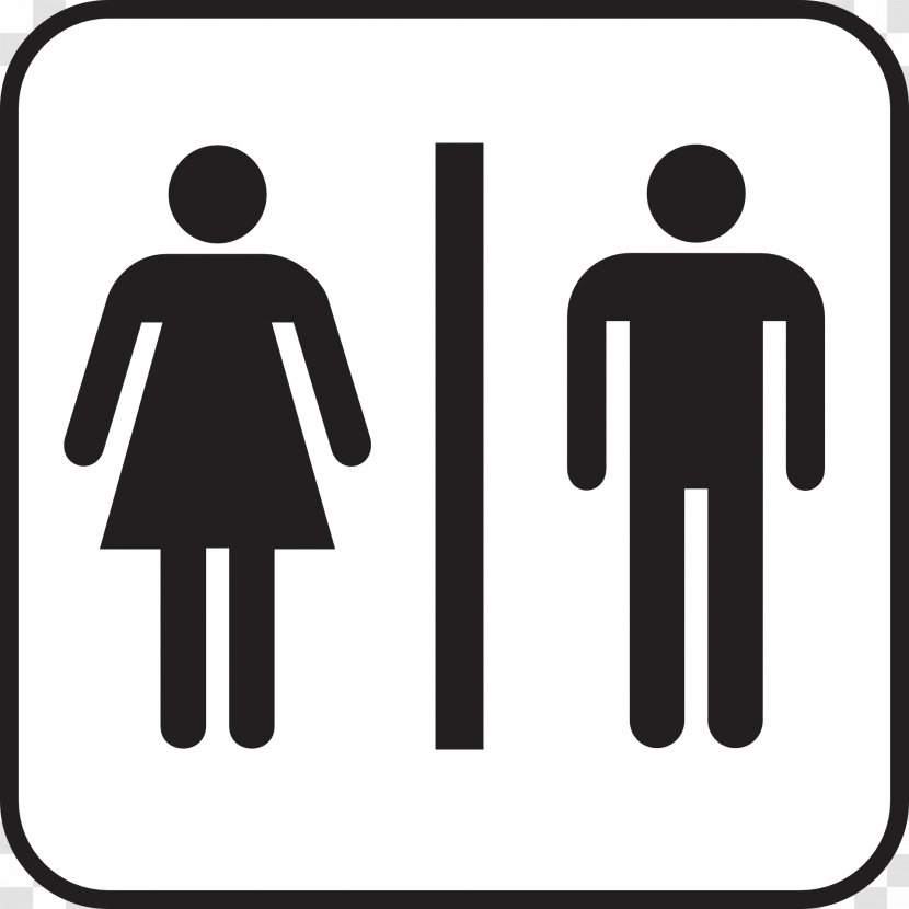 Public Toilet Flush Bathroom Sign Transparent PNG