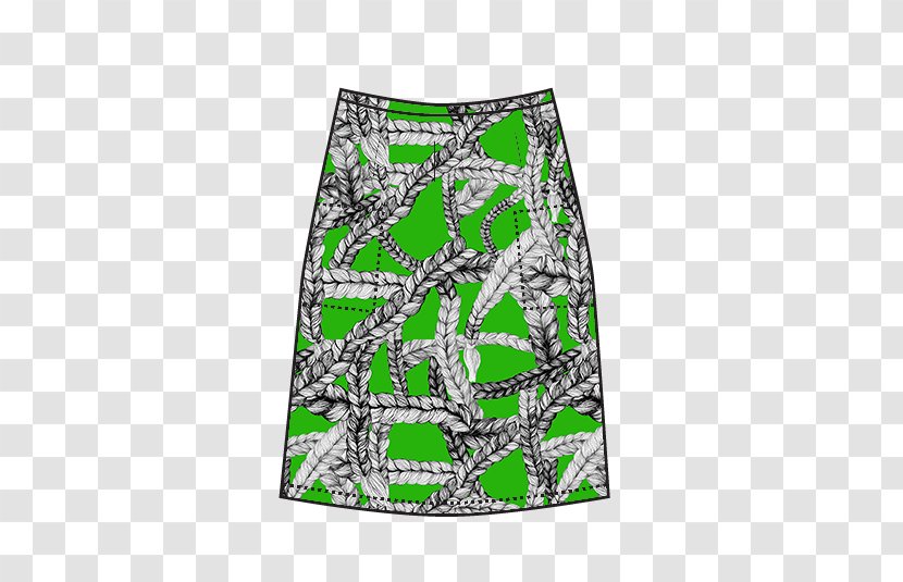 Textile Trunks Shorts Skirt Pattern - Monstera Transparent PNG