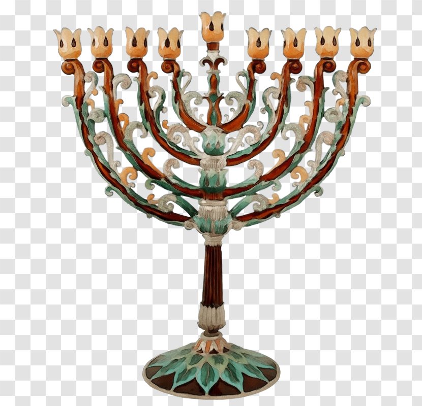 Hanukkah - Menorah - Candle Glass Transparent PNG