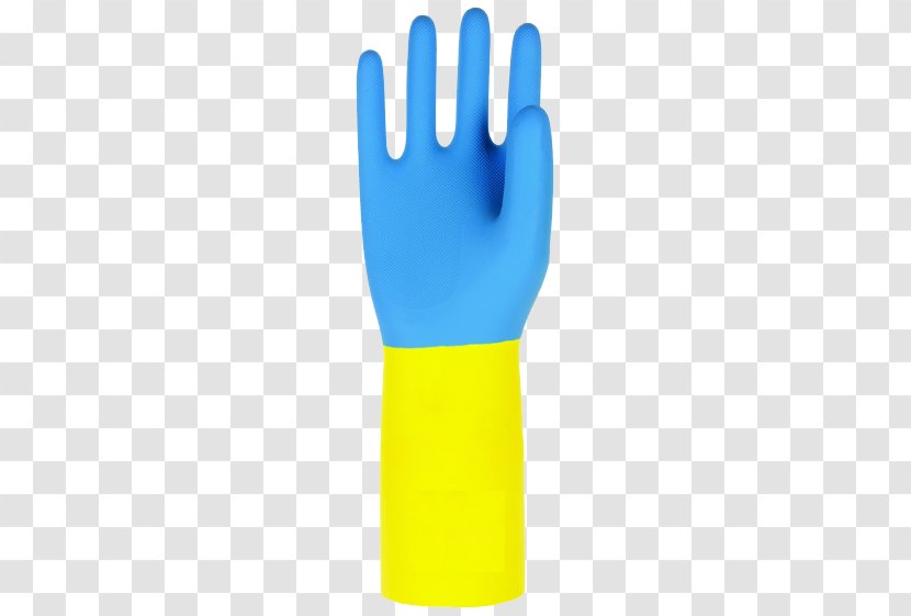 Glove Yellow Blue Laundry - Sock - Rubber Gloves Transparent PNG