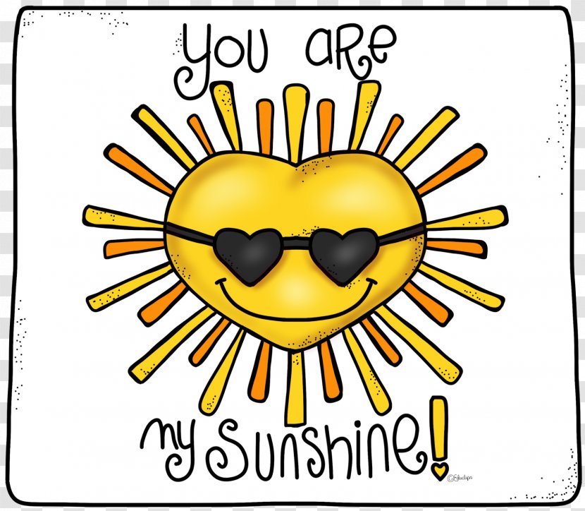 Smiley Line Text Messaging Clip Art - Black And White - You Are My Sunshine Transparent PNG
