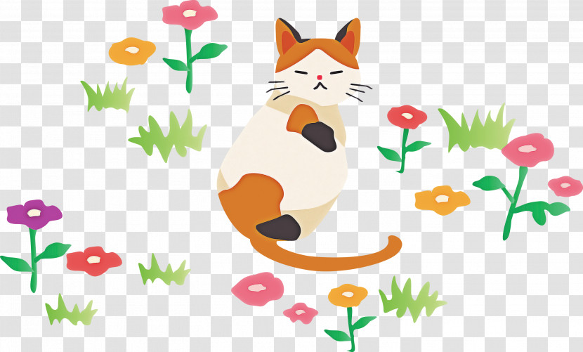 Cartoon Tail Cat Whiskers Plant Transparent PNG