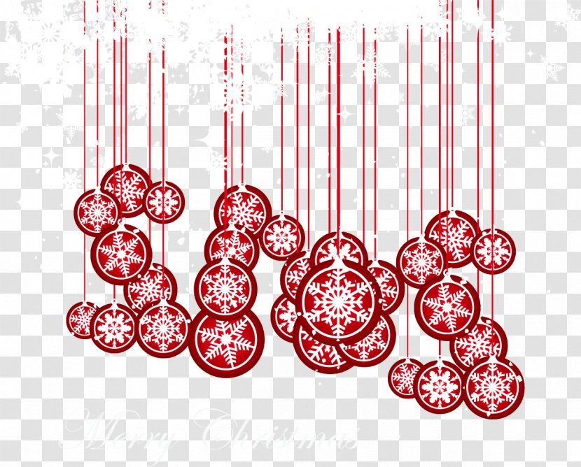 Christmas Ornament Euclidean Vector Decoration - Chuan Ying Chuang - Red Ball Transparent PNG