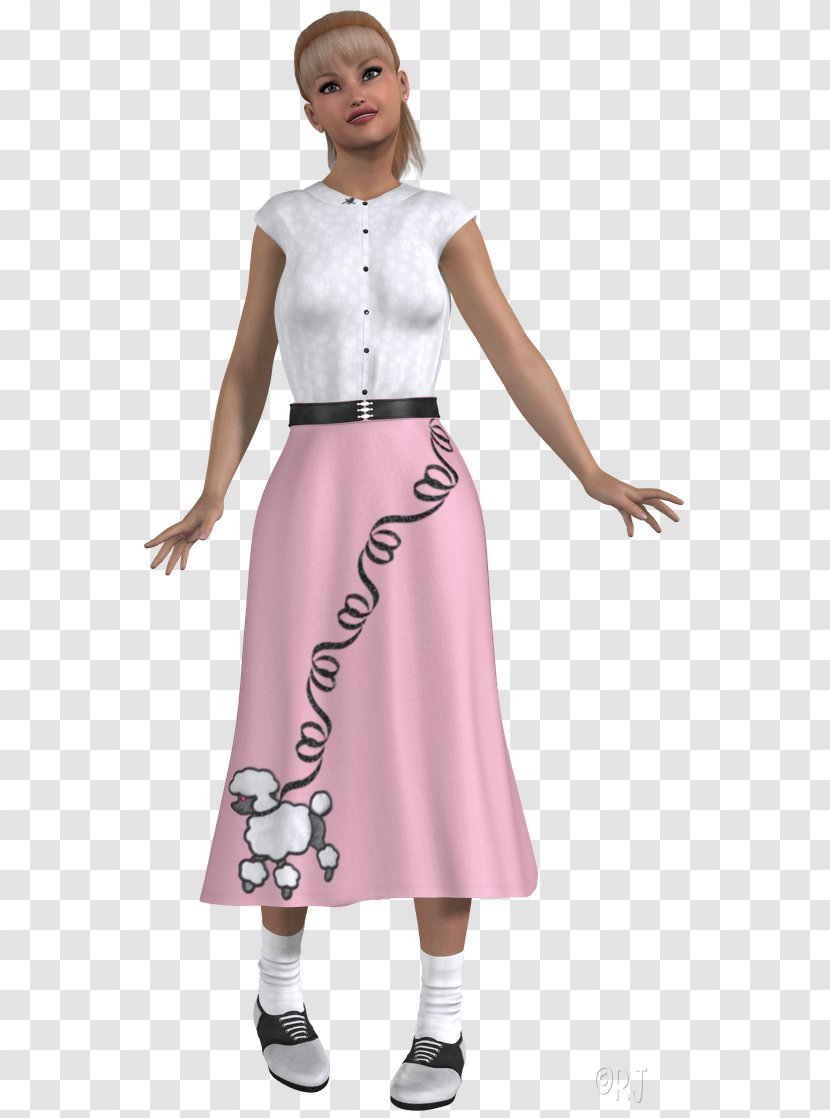 Pink M Abdomen Skirt Sleeve Dress - Cartoon Transparent PNG