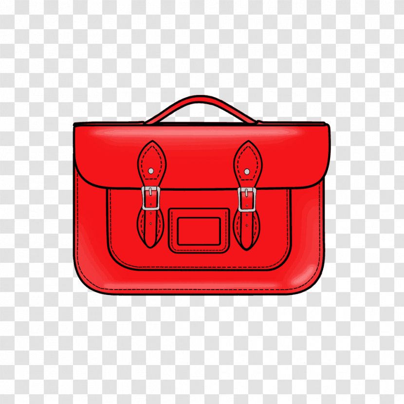 Leather Messenger Bags Briefcase Satchel - Shoulder Bag - Red Transparent PNG