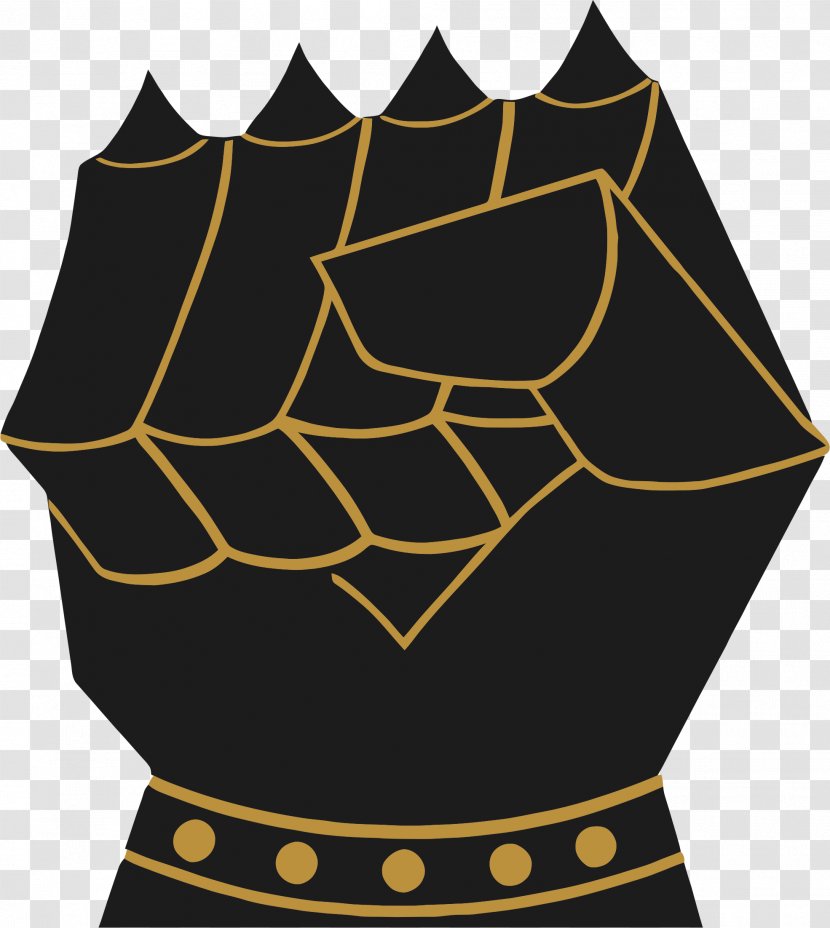 Fist Gauntlet Clip Art - Yellow - Arm Transparent PNG