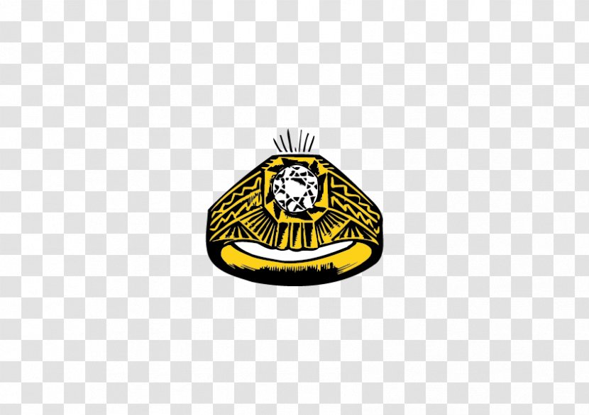 Logo Brand Yellow Pattern - Animal - Sparkling Diamond Ring Transparent PNG