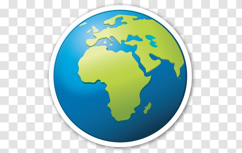 Globe Emoji World Sticker - Earth - Geography Map Transparent PNG