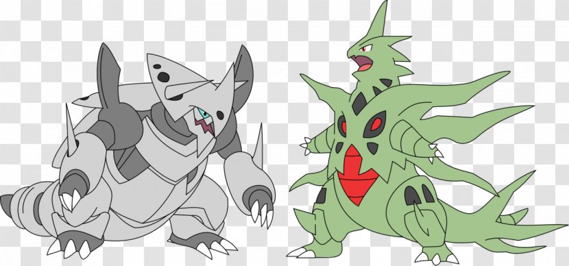 Pokémon X And Y Aggron Tyranitar Larvitar - Watercolor - Mega Shark Versus Crocosaurus Transparent PNG