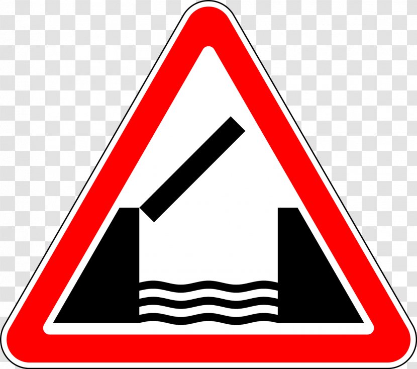 Traffic Sign Warning Moveable Bridge Transparent PNG