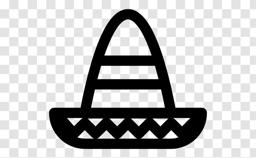 Clip Art - Black And White - Mexican Hat Transparent PNG