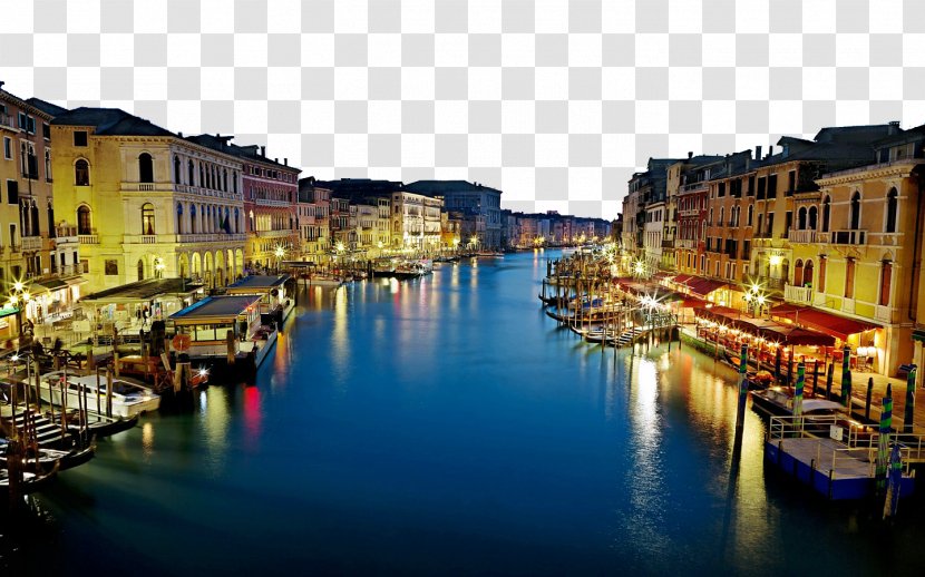Grand Canal Rialto Bridge Ponte Degli Scalzi Ca Rezzonico Della Costituzione - Tourism - Night In Venice, Italy Transparent PNG