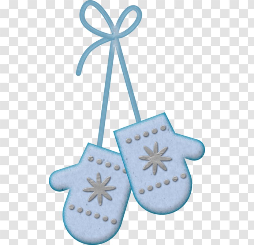 Christmas Icon - Winter - Blue Snow Gloves Transparent PNG