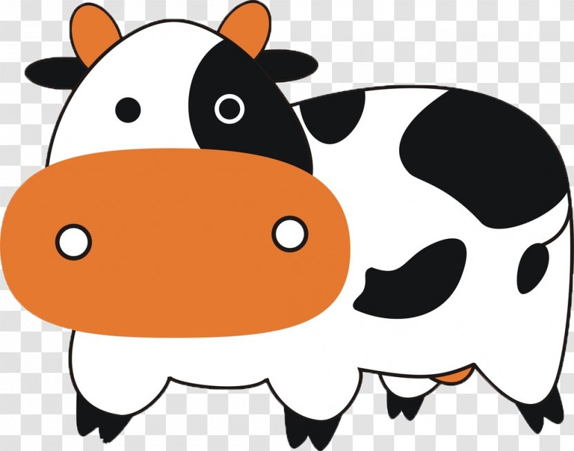 Dairy Cattle Cartoon Stroke - A Cow Transparent PNG