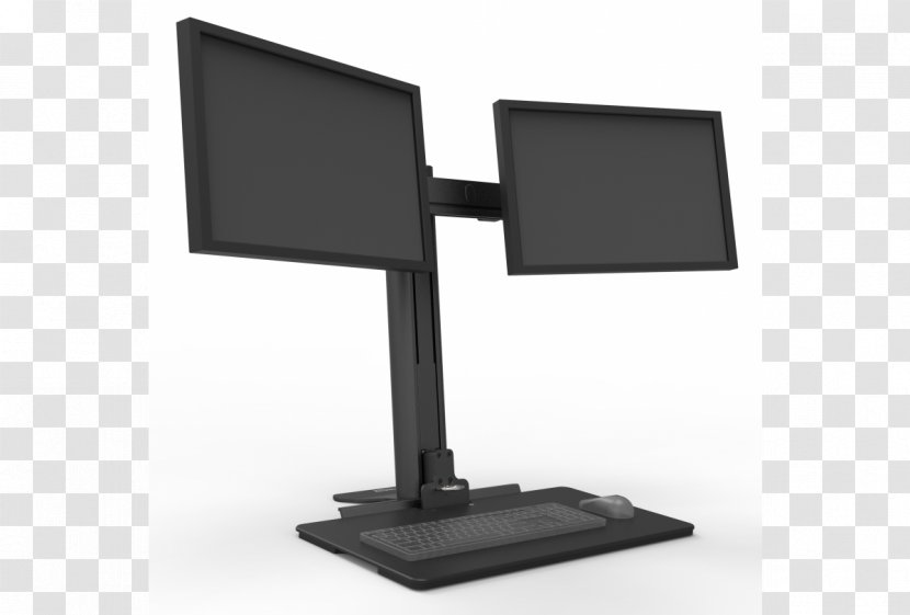 Computer Monitors Sit-stand Desk Workstation Sitting - Human Factors And Ergonomics - Technology Transparent PNG