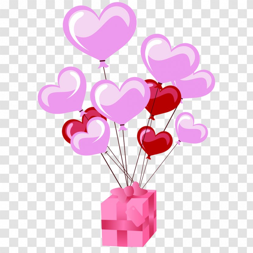 Toy Balloon Heart Gift Gratis - Heart-shaped Transparent PNG