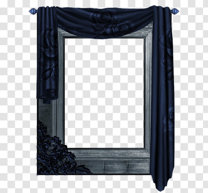 Picture Frames Curtain Garden Roses - Painting - Black Transparent PNG