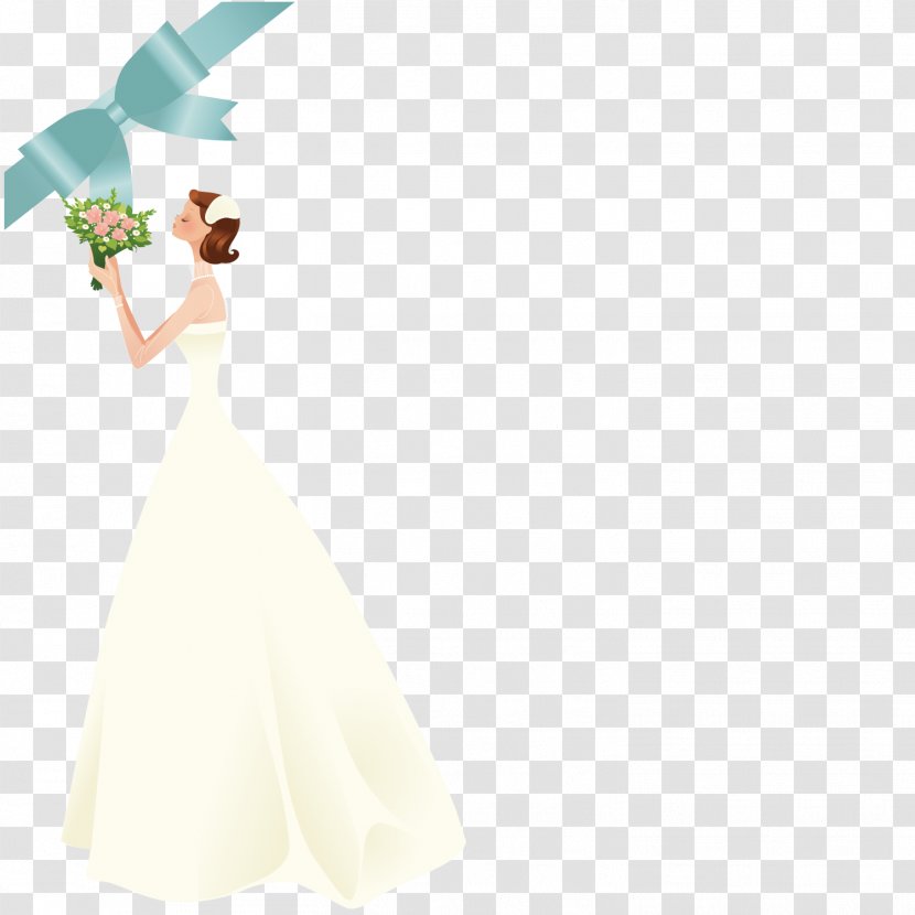 Adobe Illustrator - Material - Holding The Bride Of Flowers Transparent PNG