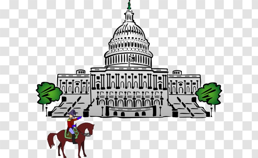 United States Capitol Dome White House Clip Art - Cartoon Transparent PNG