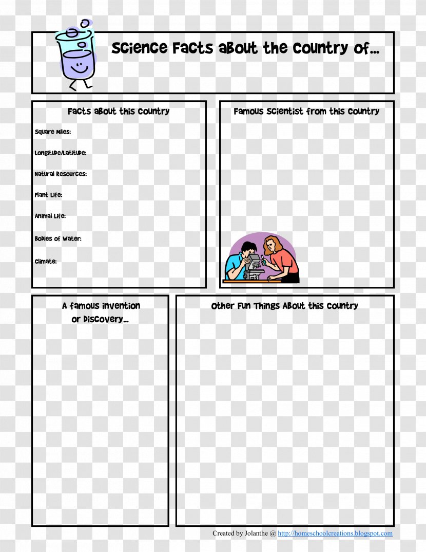 Document Template Education Homeschooling Fact Sheet - Great Scientists Transparent PNG