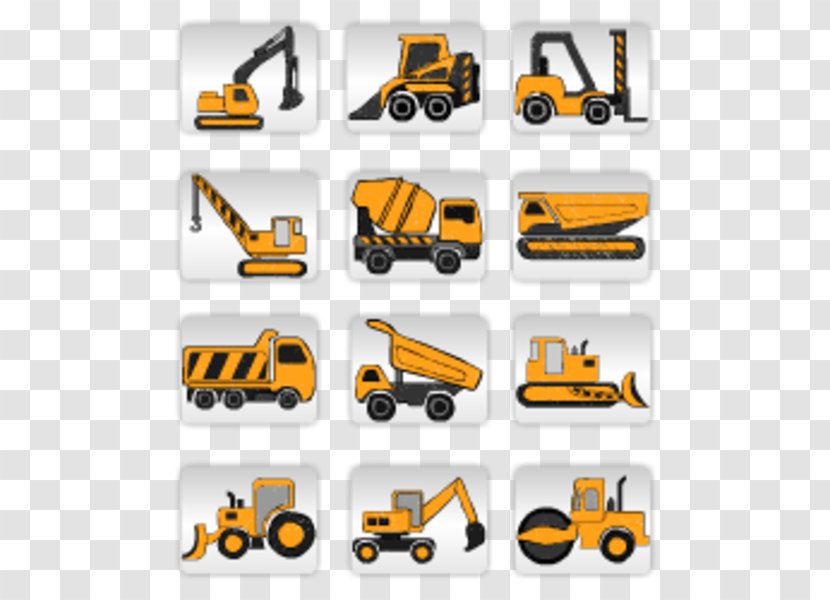 Heavy Machinery Architectural Engineering Loader Cement Mixers Clip Art - Crane - Small Construction Cliparts Transparent PNG