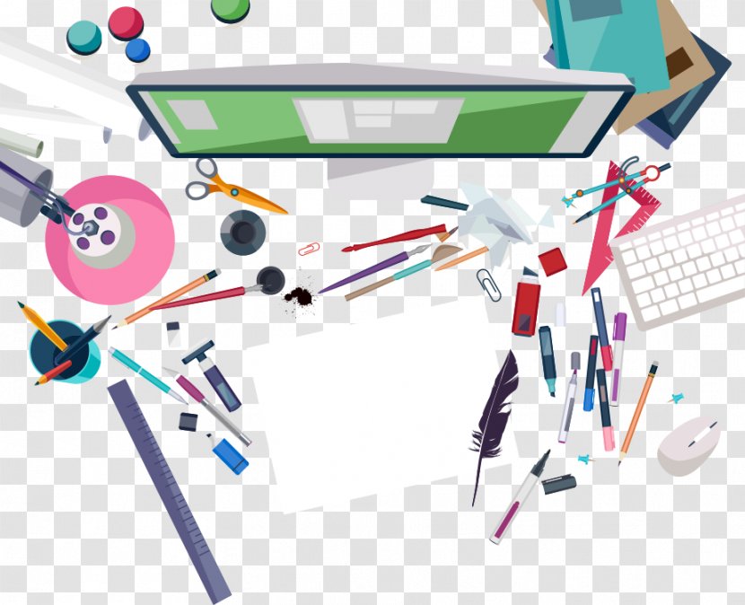 Graphic Design Illustration - Drawing - Computers And Stationery Transparent PNG
