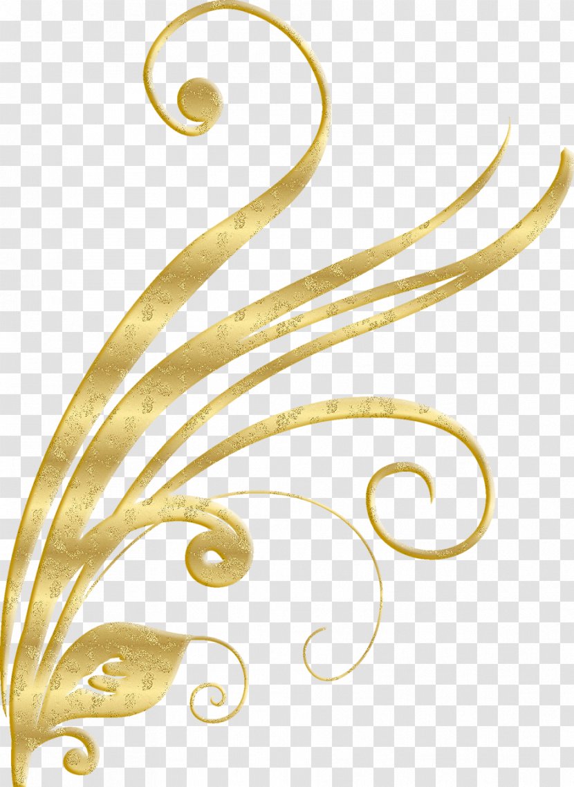 Graphic Design Gold Clip Art - Body Jewelry - Plant Pattern Transparent PNG