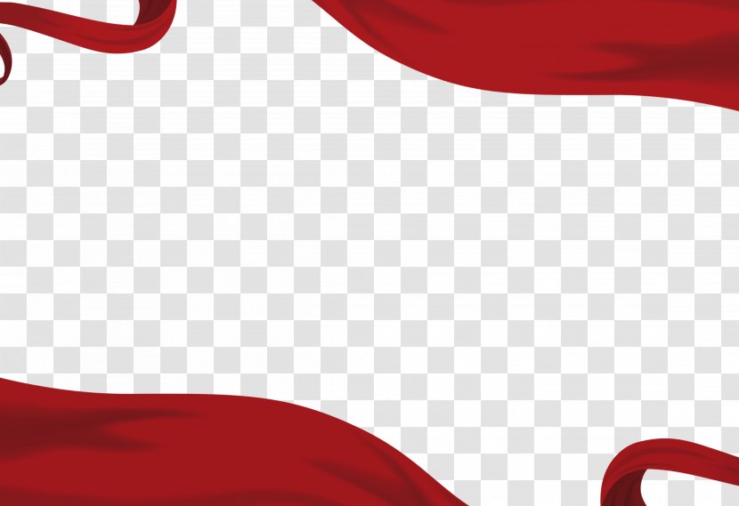 Heart Pattern - Red - Floating Belt Transparent PNG