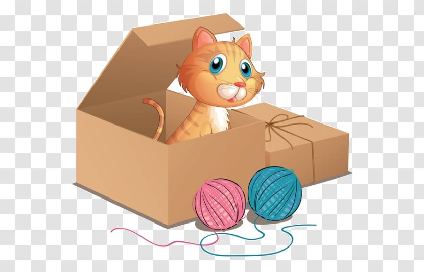 Cat Kitten Box Clip Art - Carton - The In Cartoon Transparent PNG