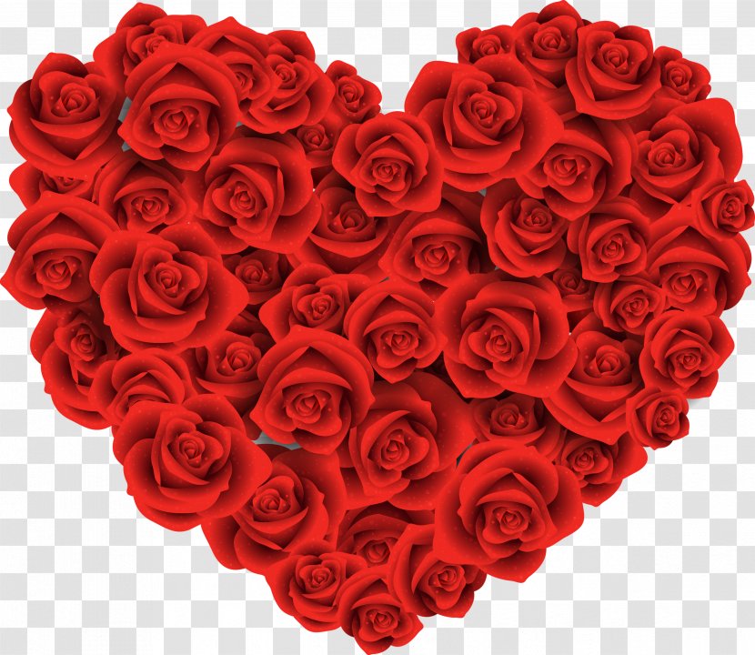 Rose Heart Flower Clip Art - Floral Design - Pictures Of Roses Transparent PNG