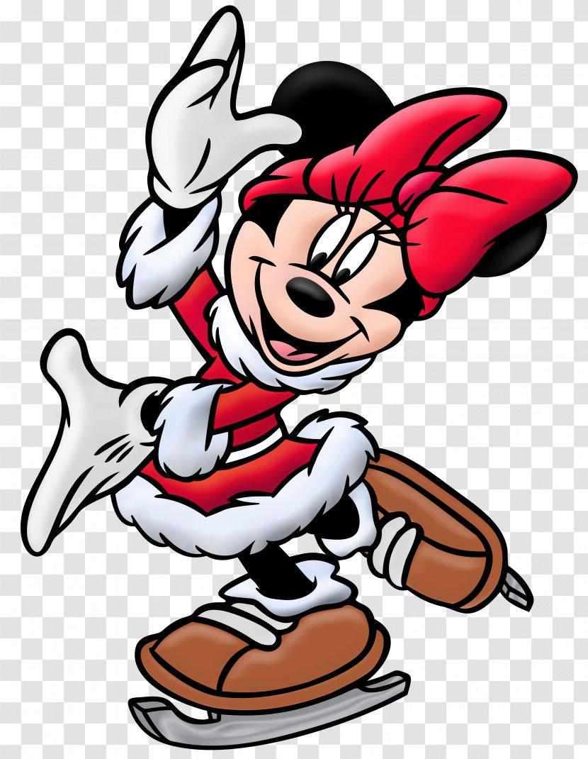 Minnie Mouse Mickey Pluto Christmas - Illustration - Mini Skating Transparent Cartoon Transparent PNG