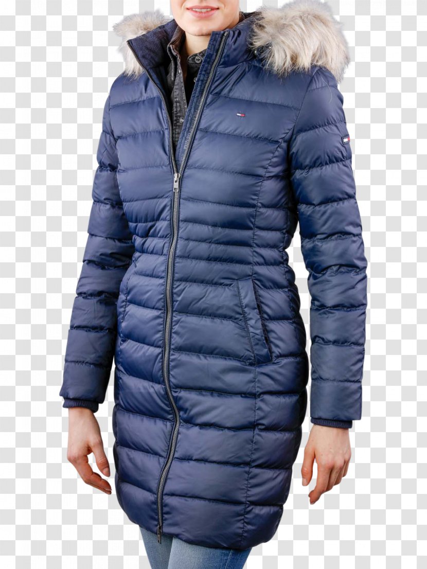 Jacket Hood Jeans Coat Denim - Daunenjacke Transparent PNG