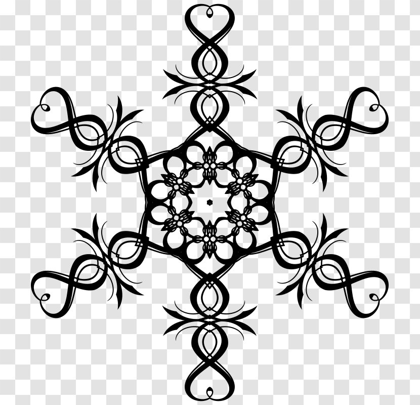 Symbol Star Polygons In Art And Culture - Monochrome Photography - Snowflake Border Free Material Transparent PNG