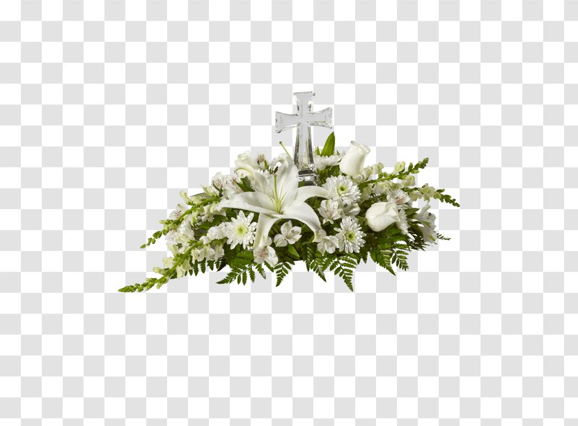 Floral Design Cut Flowers Flower Bouquet Garland - Cross Transparent PNG