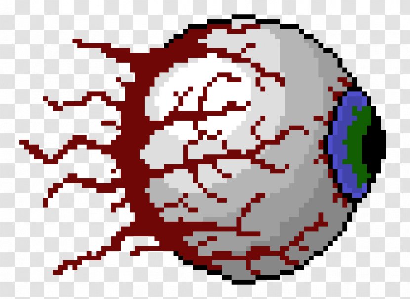 Terraria Cthulhu Eye Minecraft Boss - Tree - Pixel Art Transparent PNG