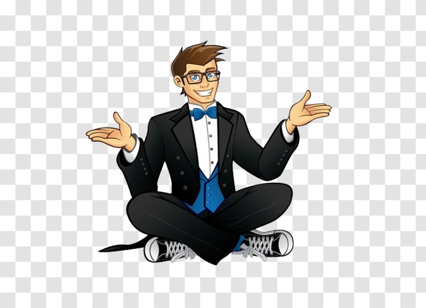 Cartoon Royalty-free Stock Photography Illustration - Seated Man Transparent PNG