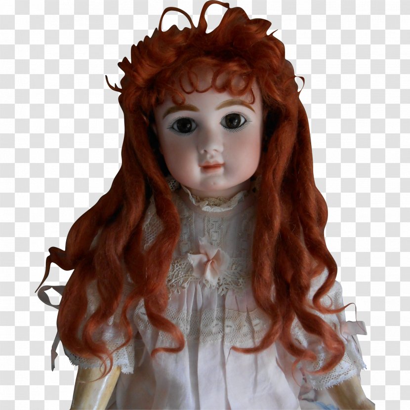 Wig Victorian Era Doll Red Hair Coloring - Brown Transparent PNG