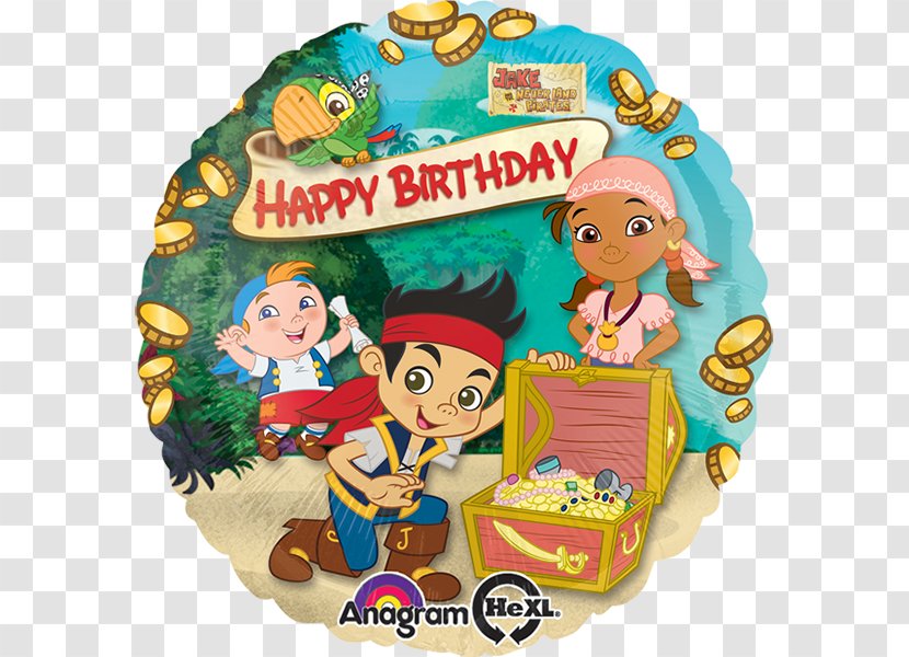 Birthday Marina The Mermaid Neverland Balloon Piracy - Jake And Never Land Pirates Transparent PNG