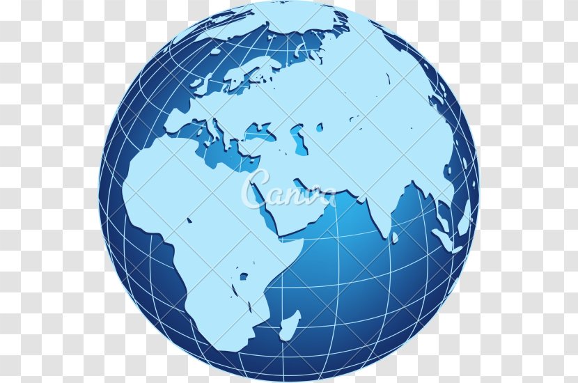 Europe Africa Globe Middle East World - Vector Map - Earth Transparent PNG
