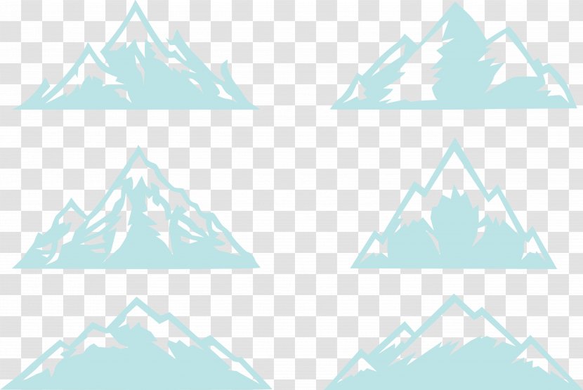 Blue Triangle Point Pattern - Mountain Transparent PNG