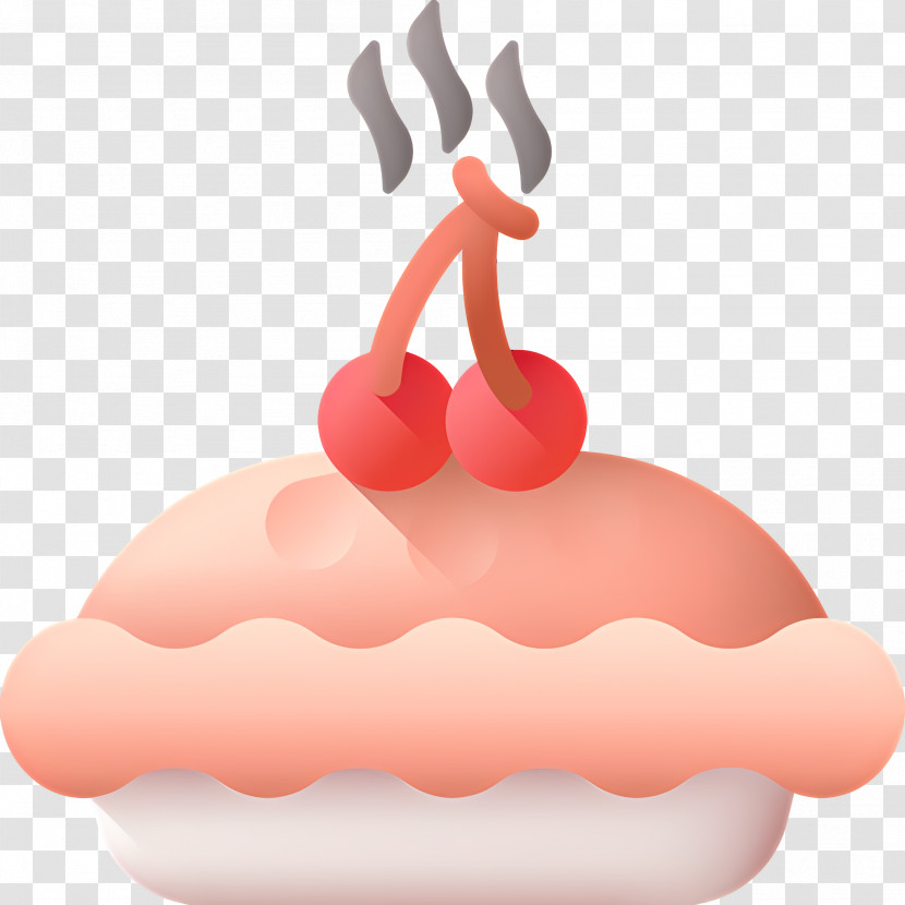 Cherry Pie - Steaming Cherry Topped Cake Transparent PNG